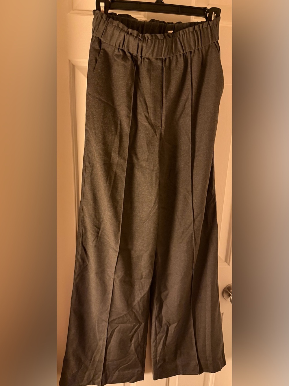 & Other Stories Stockholm Atelier Grey Wide Leg Trousers in Heather US 2